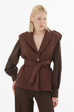 Load image into Gallery viewer, Gizia - Waist Tie Jacket and Trouser Set
