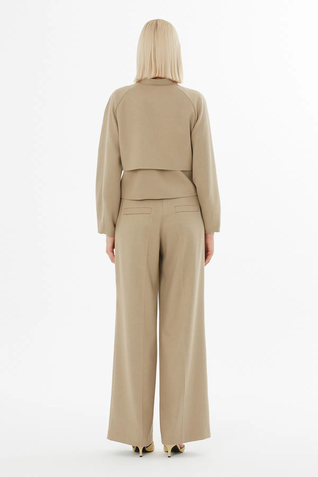 Gizia - Buttoned Jacket and Palazzo Trousers